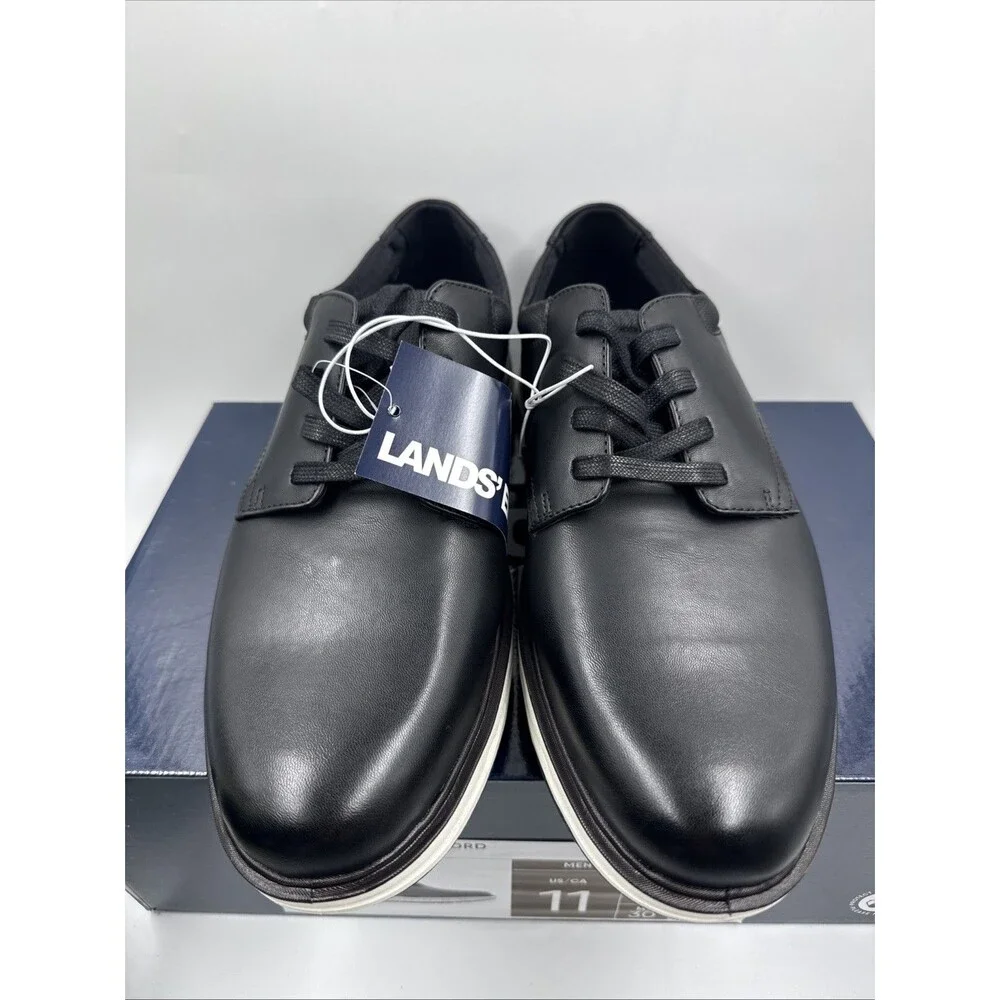Lands’ Ends Men’s Black Dress Casual Lace Up Oxford Formal Comfortable Shoes 11